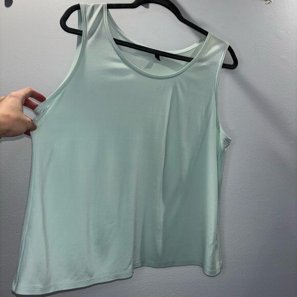 Eileen Fisher 100% Silk Tank Top | Size Large | Mint Green - Picture 5 of 12